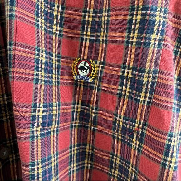 Cinch Long Sleeve Button Down Plaid 100% Cotton Medium EUC - Picture 4 of 6